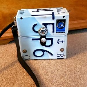 Little Earth License Plate Purse,  Rhode Island state plate.